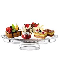 Support à gâteau multifonctionnel 5 en 1 en plastique avec plateau à fruits, saladier, plateau à légumes et support à gâteau rotatif – Vente en gros