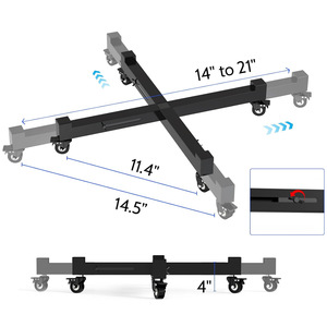 Chariot de <span class=keywords><strong>support</strong></span> d'usine transfrontalier en acier au carbone avec roues à <span class=keywords><strong>roulettes</strong></span> verrouillables pour étagère à fleurs - Product Image 5