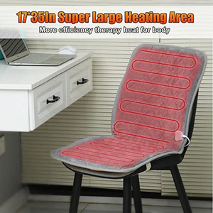 Coussin chauffant USB à 3 températures pour chaise de bureau, voiture et stade – Coussin chauffant portable et rechargeable - Product Image 3