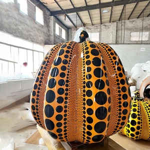 Sculpture géante de citrouille en résine de fibre de verre d'art abstrait moderne <span class=keywords><strong>Yayoi</strong></span> Kusama Grande sculpture de citrouille en fibre de verre - Product Image 2