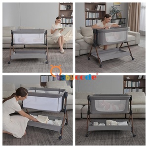 Culla a Dondolo Moderna di Alta Qualità per Neonati e Bambini, <span class=keywords><strong>Lettino</strong></span> Co-Sleeping Accanto <span class=keywords><strong>al</strong></span> <span class=keywords><strong>Letto</strong></span>, Culla per Neonati - Product Image 3