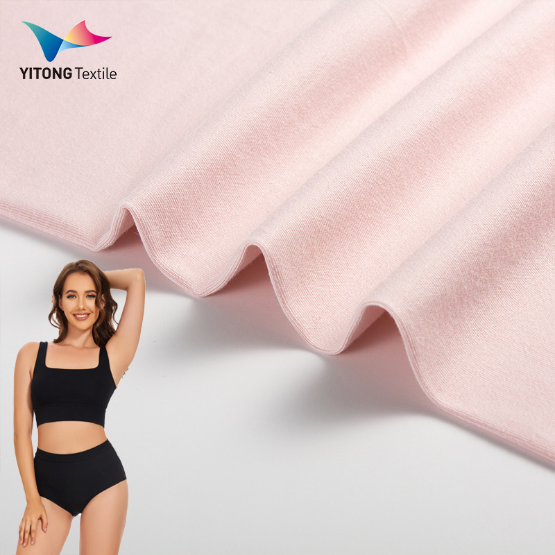 Tissu de bambou respirant de haute qualité 180 gsm 65% fibre de bambou 28% coton 7% Spandex pour sous-vêtements vêtements