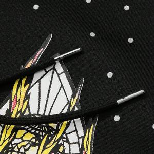 เสื้อฮู้ดดี้ผู้ชายสไตล์ Y2K ทรงโอเวอร์ไซส์ พิมพ์ลายกราฟิกดิจิตอลประดับเพชรแบบกำหนดเอง ทรงหลวมไหล่ตก แบบครอป - Product Image 4