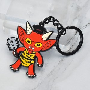 Bán buôn Cá nhân hoá tùy chỉnh kim loại Keyring electrophoretic đen phong cách kim loại <span class=keywords><strong>Keychain</strong></span> cho quà tặng khuyến mãi - Product Image 4