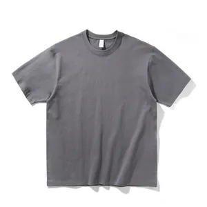 Camiseta personalizada de 280g para hombres, camisa de manga corta con estampado de gran tamaño 100% de algodón