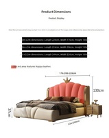 Modernes Luxus-Doppelbett mit Kanalsteppung, Komfortables Umweltfreundliches Polsterbett mit Lederbezug und Kiefernholzrahmen für Schlafzimmer