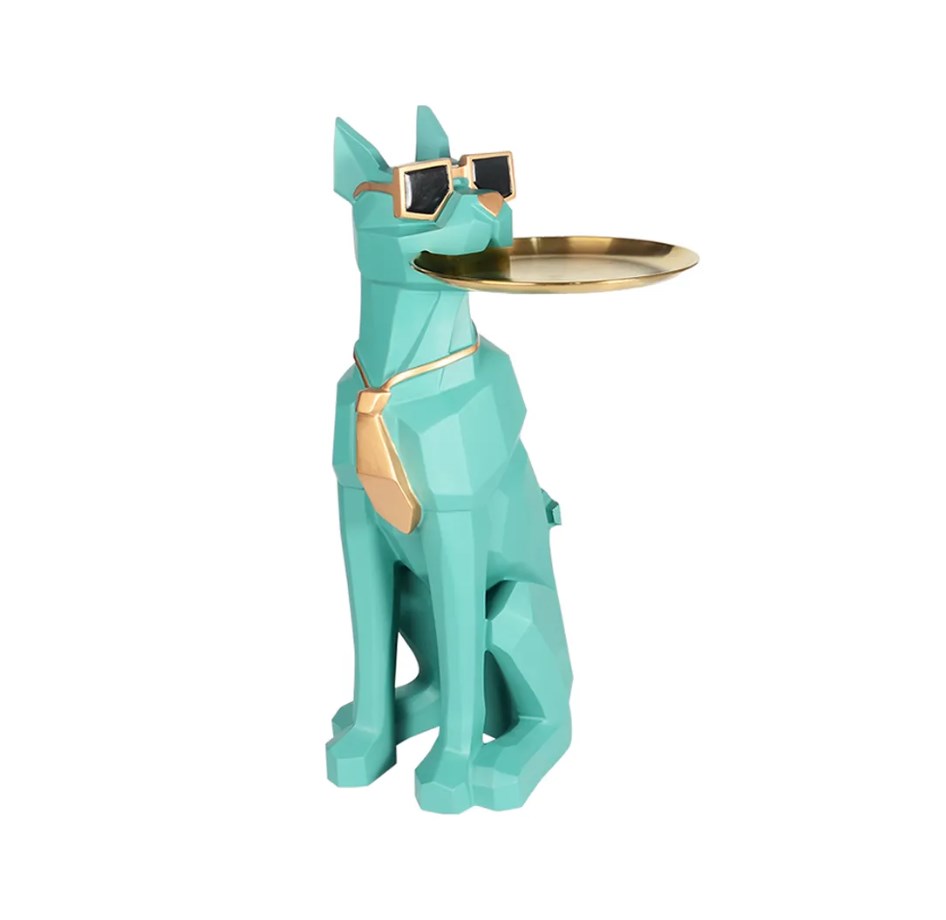 Modern green tissue storage side table tray end table