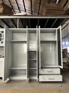 Armoire avec Tiroirs et Penderie 5 Portes Verrouillable en Acier Personnalisée pour Rangement de Bureau, <span class=keywords><strong>Meuble</strong></span> de Rangement et Placard de Chambre - Product Image 2