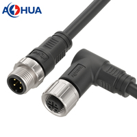 Connecteur de capteur électrique étanche IP65 en métal AHUA 4 broches avec câblage mâle-femelle pour extension DIY