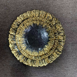 Juego de Platos de Cristal Elegantes para Fiestas, Color Dorado, Plateado y Oro Rosa, Venta al por Mayor, Novedad 2023 - Product Image 4