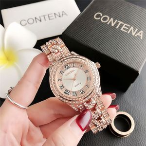 Reloj de Cuarzo para Mujer, Diseño Nuevo Personalizado de Fábrica, Relojes de Lujo de Acero Inoxidable con Cristales, Marca de Diseñador - Product Image 4