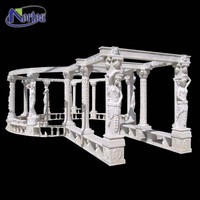 Sculpture de dame en pierre fabriquée en usine, statue décorative de jardin, gazebo en marbre sculpté à la main pour extérieur, gazebo en granit couleur personnalisée