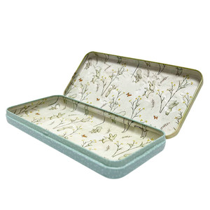 Hộp Đựng Có Bản Lề Dập Nổi Theo Yêu Cầu Của Nhà Máy Hộp Đựng Kim Loại Hình Chữ Nhật Hộp Đựng Bút Chì Nhỏ Cho Trẻ Em - Product Image 2