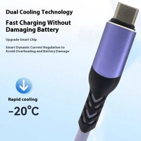 Câble de charge USB 3.0 Type-C 6A 120W à charge ultra-rapide avec gaine TPE, fabricant de logos personnalisés