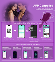 Bestseller 9 Modi App-Steuerung Doppelkopf Luftdruck Klitoris-Stimulation 360° Rotation Oktopus-Form Vibrator Sexspielzeug für Frauen