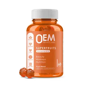 Özel etiket Multivitamin Gummies çocuklar için çinko Vegan Immune Detox Vitamin Gummies elma şırası sirke Ashwagandha sakızlı