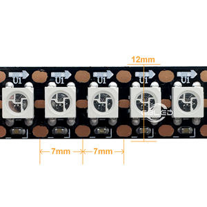 अल्ट्रा उच्च घनत्व 144 लिड/m ws2812b नेतृत्व वाली पट्टी 5v smd 5050 rgbic पता करने योग्य पिक्सेल टेप - Product Image 4
