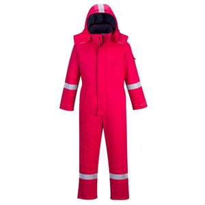PORTWEST - FR53RERXL Combinaison d'hiver rouge résistante au feu et antistatique-EAN 5036108284160 FLAME RESISTANT WORKWEAR - Product Image 1