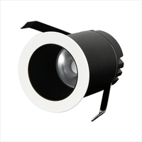 Projecteur mural LED encastré 5W 12W noir sans cadre pour décoration intérieure