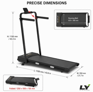 Caminadora Eléctrica <span class=keywords><strong>Plegable</strong></span> de 1.5HP, Ultrafina, Mini, Compacta, para Casa u Oficina, con Control Remoto y Pantalla LED - Product Image 3