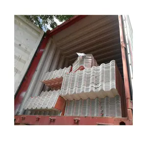 Lembar Atap Plastik UPVC Lembar Atap PVC Bentuk Bambu Kedap Air Ubin Atap Spanyol