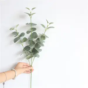 Artificial Silver Dollar Eucalyptus Leaves in Grey Green For Sale Artificial Greenery Holiday Faux Silvery Greens Floral Decor