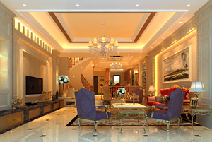 Servizio di Design d'Interni con Rendering <span class=keywords><strong>3D</strong></span> e Progetto CAD per Salone in Stile Mediorientale con Arredamento e Piastrelle in Marmo - Product Image 3