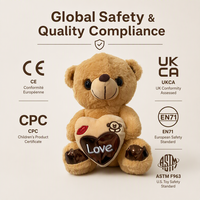 Peluche Kawaii Dr.Bear, jouet en peluche mignon, rembourré en coton PP, cadeaux pour la maternelle et la remise des diplômes, breloque de sac, porte-clés