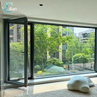 Fenêtre fixe à cadre en aluminium, fabrication sur mesure, verre isolant, projet résidentiel