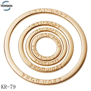 Eco-friendly Lingerie Accessory Round Buckle Gold Plated Bikini Hardware Alloy O Rings For Swimwear