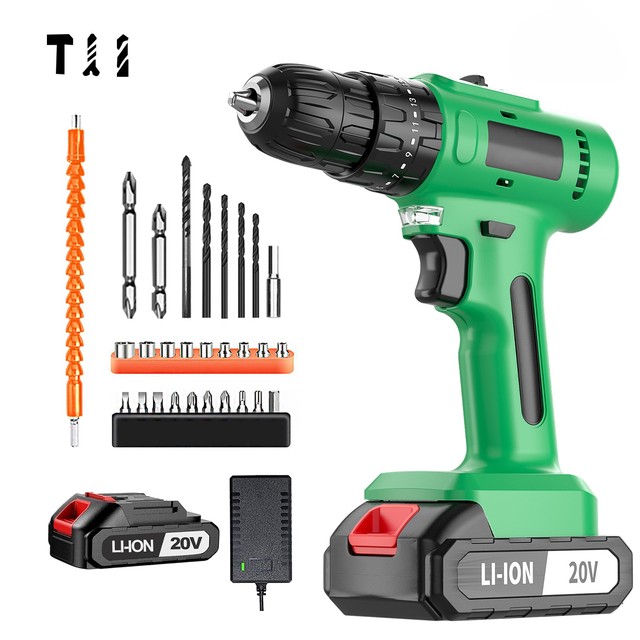 20V Cordless Impact Drill with Electric Screwdriver OEM/ODM Support for Drilling Battery Powered
