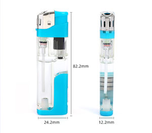 Briquet à <span class=keywords><strong>gaz</strong></span> électrique rechargeable moderne pour le camping, à flamme douce, en plastique, avec lumière LED pour cigares et cigarettes - Product Image 3