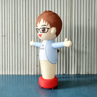Mascotte gonflable personnalisée, homme agitant les bras, 3m, imperméable, en tissu Oxford, personnage de dessin animé, Air Dancer pour la publicité d'ouverture de magasin