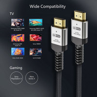 8K Ultra Haute Vitesse pour HDMI 2.1 Câble 48Gbps PVC Câble Vidéo pour Moniteur TV Box Splitter Switcher Projecteur Microphone DVD