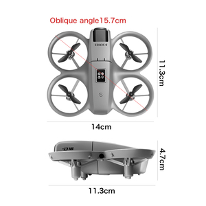 Mini-drone D16 avec double caméra, vol stationnaire par flux optique, évitement d'obstacles, quadricoptère pliable pour la photographie aérienne débutante - Product Image 3