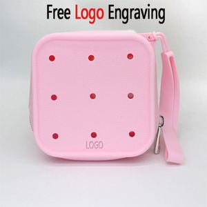 Bolsa Pequeña Cuadrada de Silicona para Monedas, Estilo Influencer, Portátil, para Almacenamiento de Cables de Datos - Product Image 3