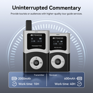 Phiên bản nâng cấp mới nhất hệ thống hướng dẫn du lịch không dây chống nhiễu truyền tín hiệu kỹ thuật số retekess t130u t131u - Product Image 3