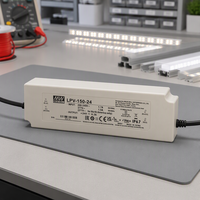 Alimentation électrique Meanwell LPV-150 Series LPV-150-12/15/24/36/48 LPVL-150 150W 10A 8A 6.3A IP67 pour éclairage LED, avec nuancier RAL