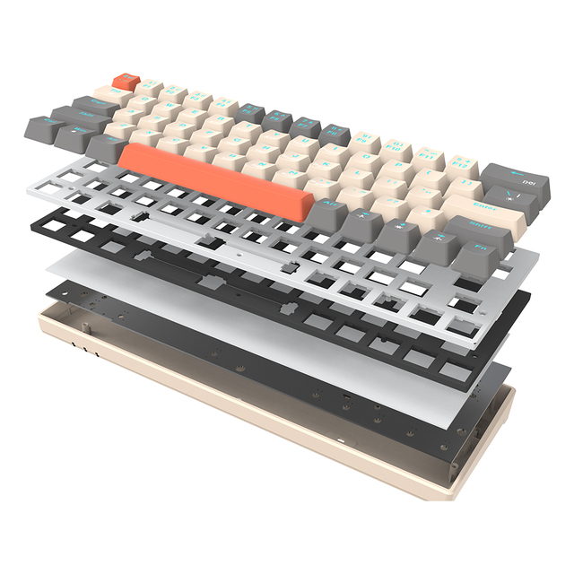 Three Mode RGB Wireless Mechanical Keyboard Customized TKL Keyboard Wireless Mechanical Portable Gaming Keyboard for Laptop