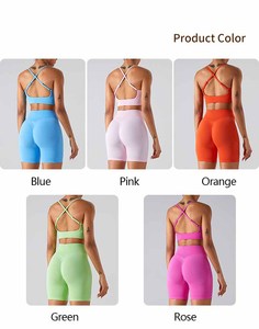 XW-MS1070 en gros Fitness mince sangle soutien-gorge Push up entraînement rembourré vêtements de sport Yoga séchage rapide sport Gym soutien-gorge pour les femmes - Product Image 5