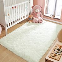 Tapis uni pour chambre à coucher, chambre d'enfant, salon, canapé, table basse, couverture de chevet, sous le lit, doux, lavable en machine