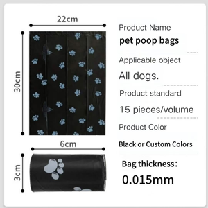 Venta Directa de Fábrica: Bolsas Biodegradables para Excremento de Perro, Gruesas, Resistentes, con Aroma a Lavanda, Portátiles, con Diseño de Huella de Pata, Desechables, Estilo Boca Plana - Product Image 3