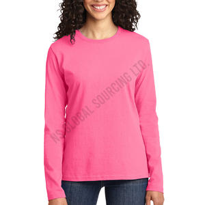 Camiseta ligera de manga larga, Ideal para capas o usar sola, algodón elástico suave, cómoda y elegante para mujer todos los días - Product Image 1