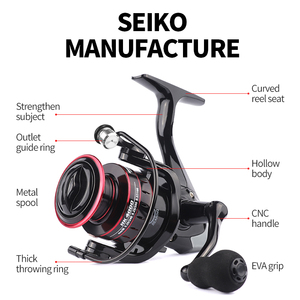 HK Series Full Metal <span class=keywords><strong>Long</strong></span> <span class=keywords><strong>Cast</strong></span> Spinning Fishing Reel 1000-7000 pour l'eau salée et l'eau douce <span class=keywords><strong>Surfcasting</strong></span> OEM Wholesale - Product Image 2
