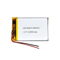 BW Chine fournir une batterie au lithium 804459 2400mAh 3.7V batterie liquide 500 Cycles pour l'électronique grand public