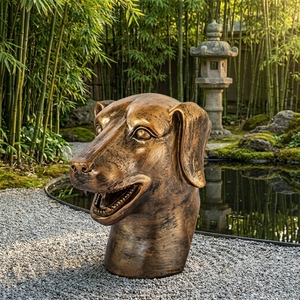 Busto Trofeo Artigianale in Bronzo di Cane/Labrador - Completamente Personalizzabile in Rassodamento, Espressione e Patina, Scultura in Bronzo - Product Image 2