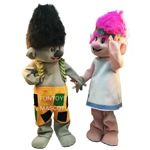 Funtoys CE Adult Troll Mascot Costume Branch And Poppy Parade Clowns Birthday Fancy Dress Party