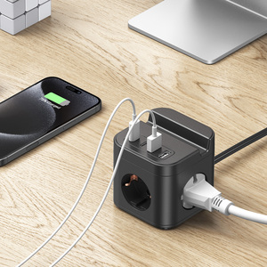 USB Surge Protector Power Strip With 3 Multi Outlets and 2 USB 2C Charging Ports Power Cube <strong>Extension</strong> <strong>Socket</strong> Power <strong>Bar</strong> - Product Image 5