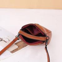 Sac bandoulière en cuir véritable pour femme, petit sac rétro à l'épaule, mini-sacoche de voyage multi-poches de luxe 2026