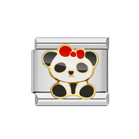 Breloques modulaires italiennes en acier inoxydable 9 mm, animaux mignons, dessins animés, émail, pour bracelets Nomination, accessoires de bijoux DIY, cadeau